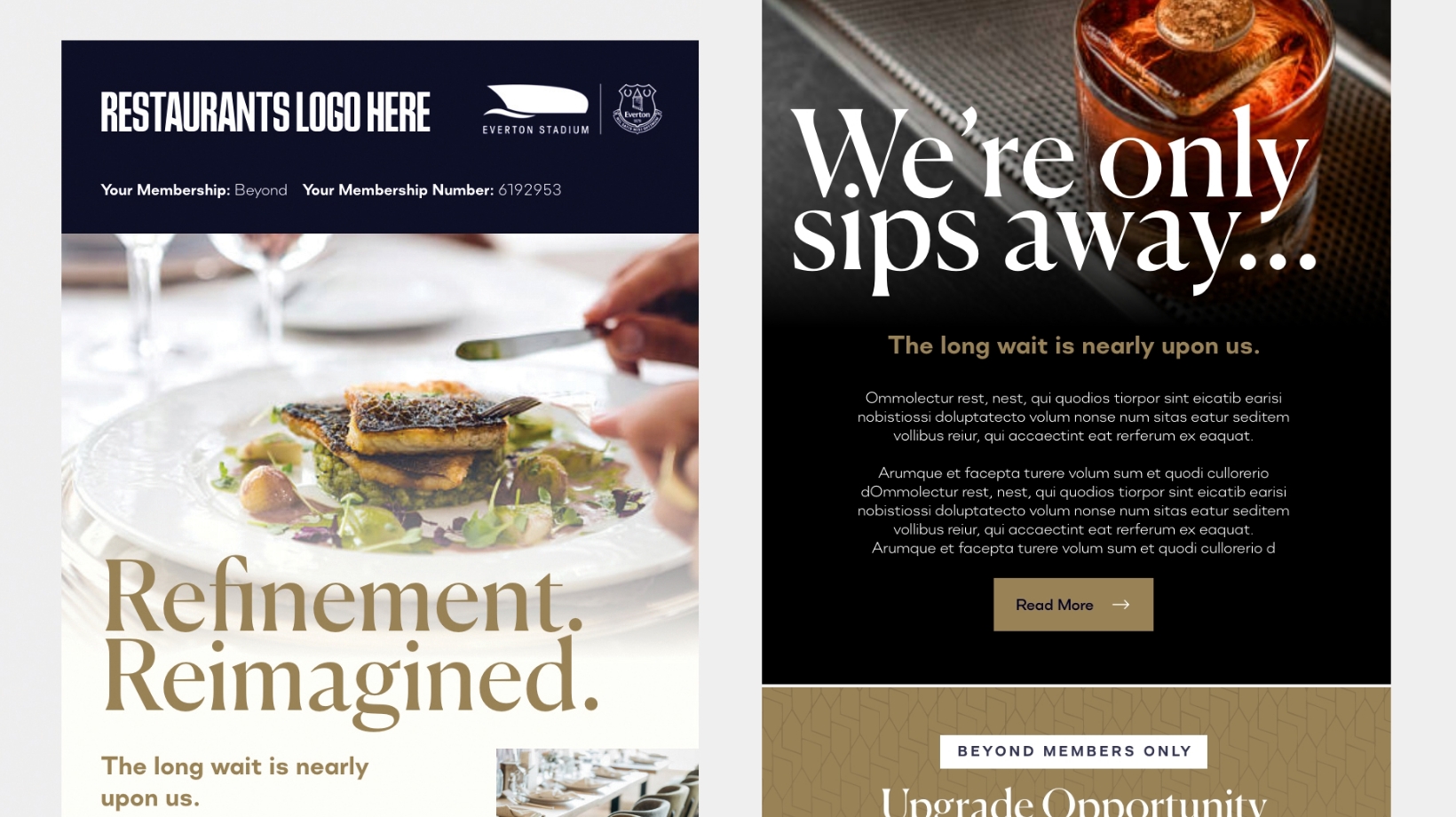 Luxury hospitality website design for restaurants and hotels